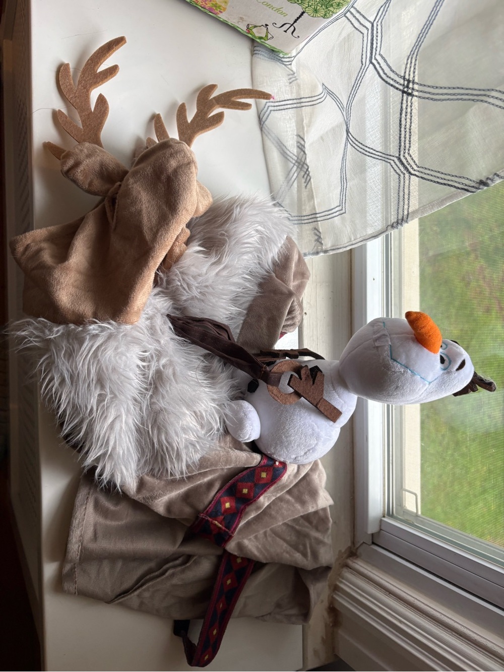 XL Sven from frozen reindeer costume for dogs with Olaf riding